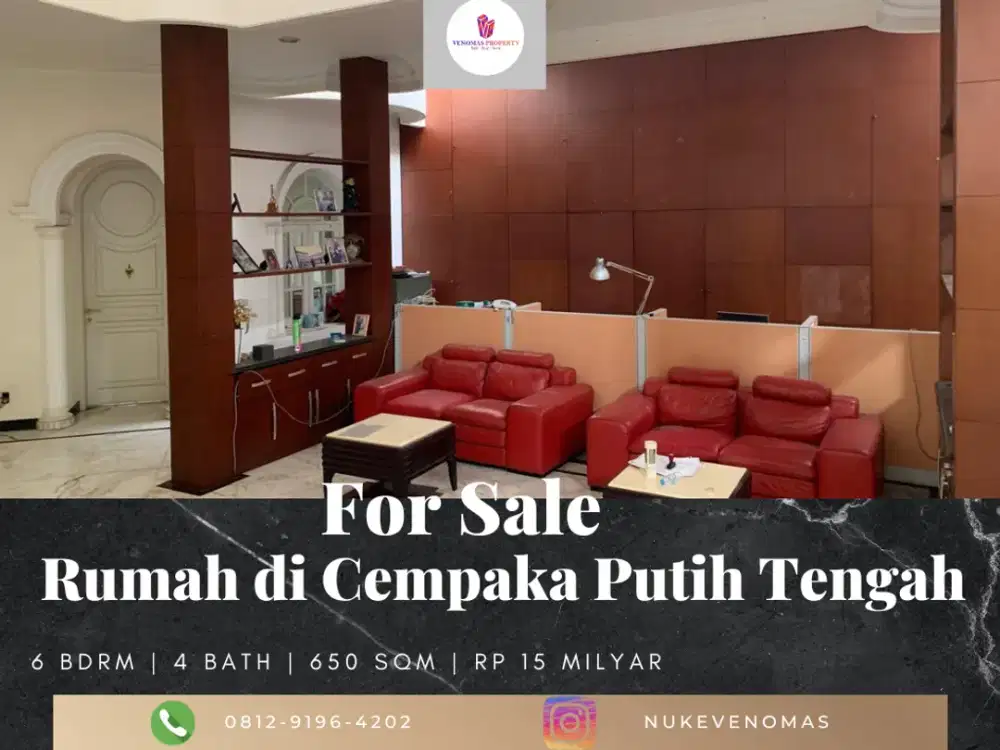 Dijual Rumah di Cempaka Putih Tengah 2 Lantai Old Style