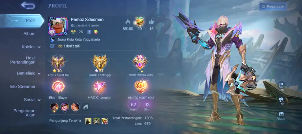 mobile legends yg mau di jual