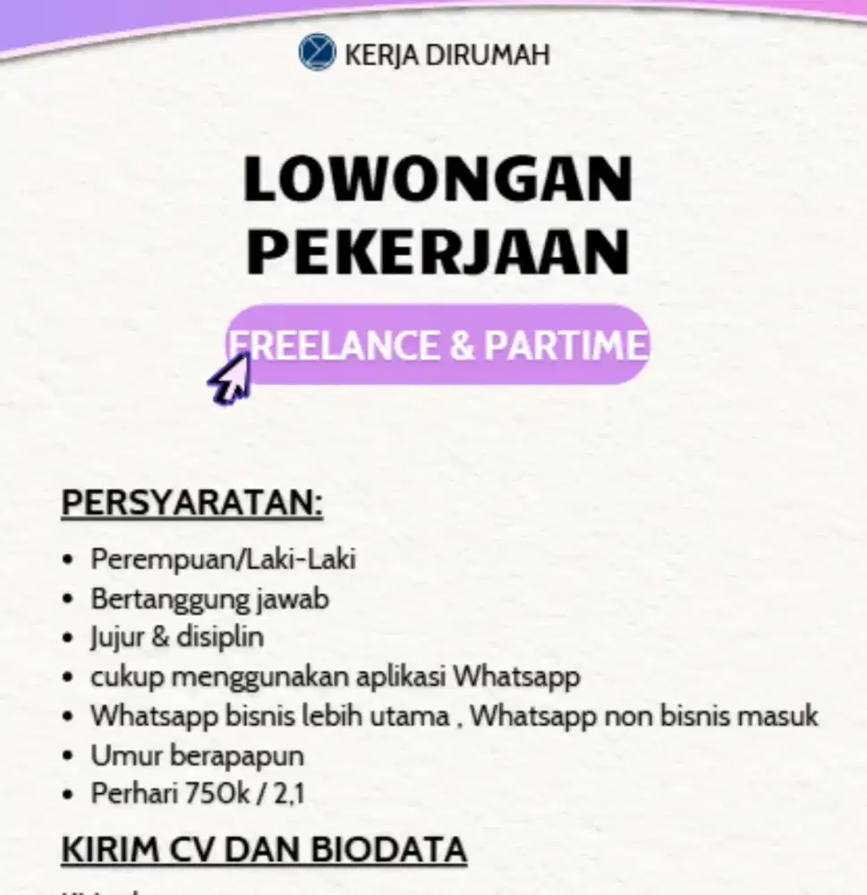 Admin freelance Shoppe paylater kerja dari rumah