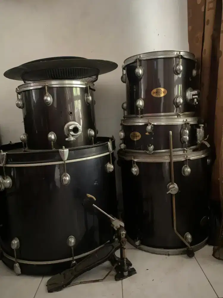 drum pearl satu set with cybal zildijian