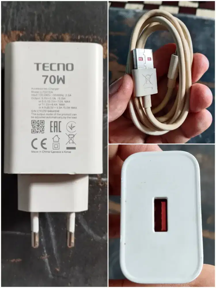 CHARGER ORIGINAL TECNO 70 WATT