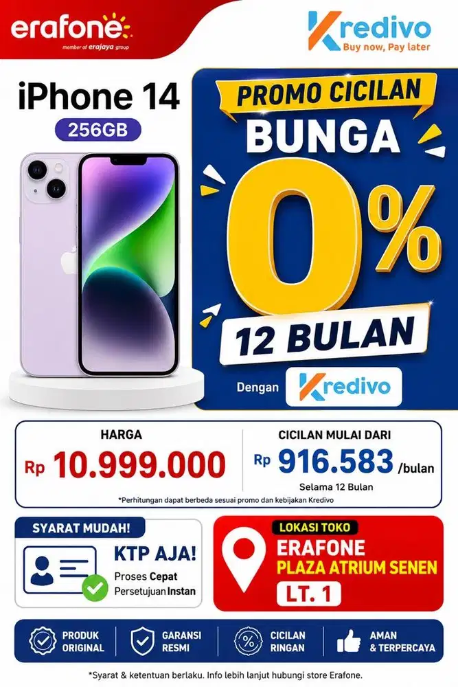 Cicilan Tanpa Dp Iphone 14 256Gb