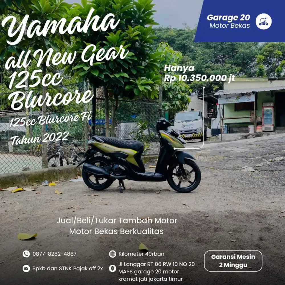 Yamaha Gear 125cc Bluecore Fi  Tahun 2022