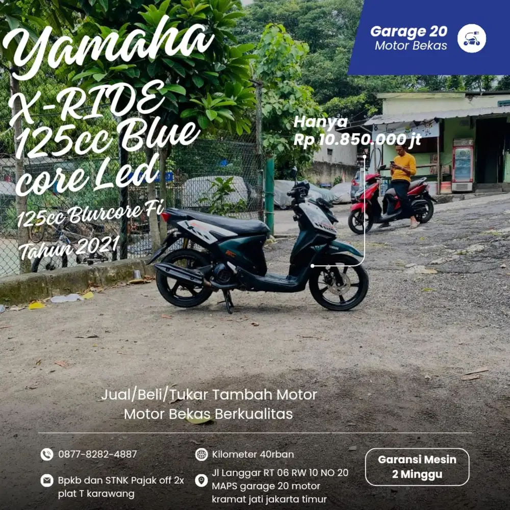 Yamaha X-RIDE 125cc Blue core Led Tahun 2021