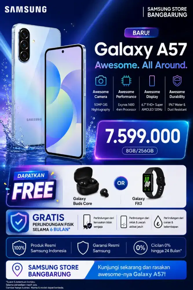 SAMSUNG GALAXY A57 FREE BUDS CORE / FIT3