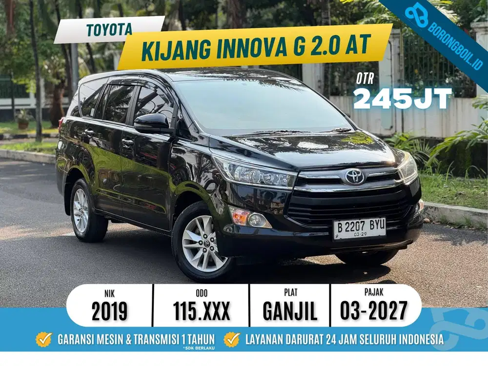 TERMURAHH Toyota Kijang Innova G 2.0 Bensin at 2019 Hitam Metalik