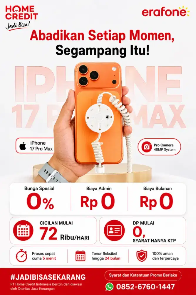 PROMO KREDIT IPHONE 17 PROMAX TERMURAH SEKOTA PALEMBANG