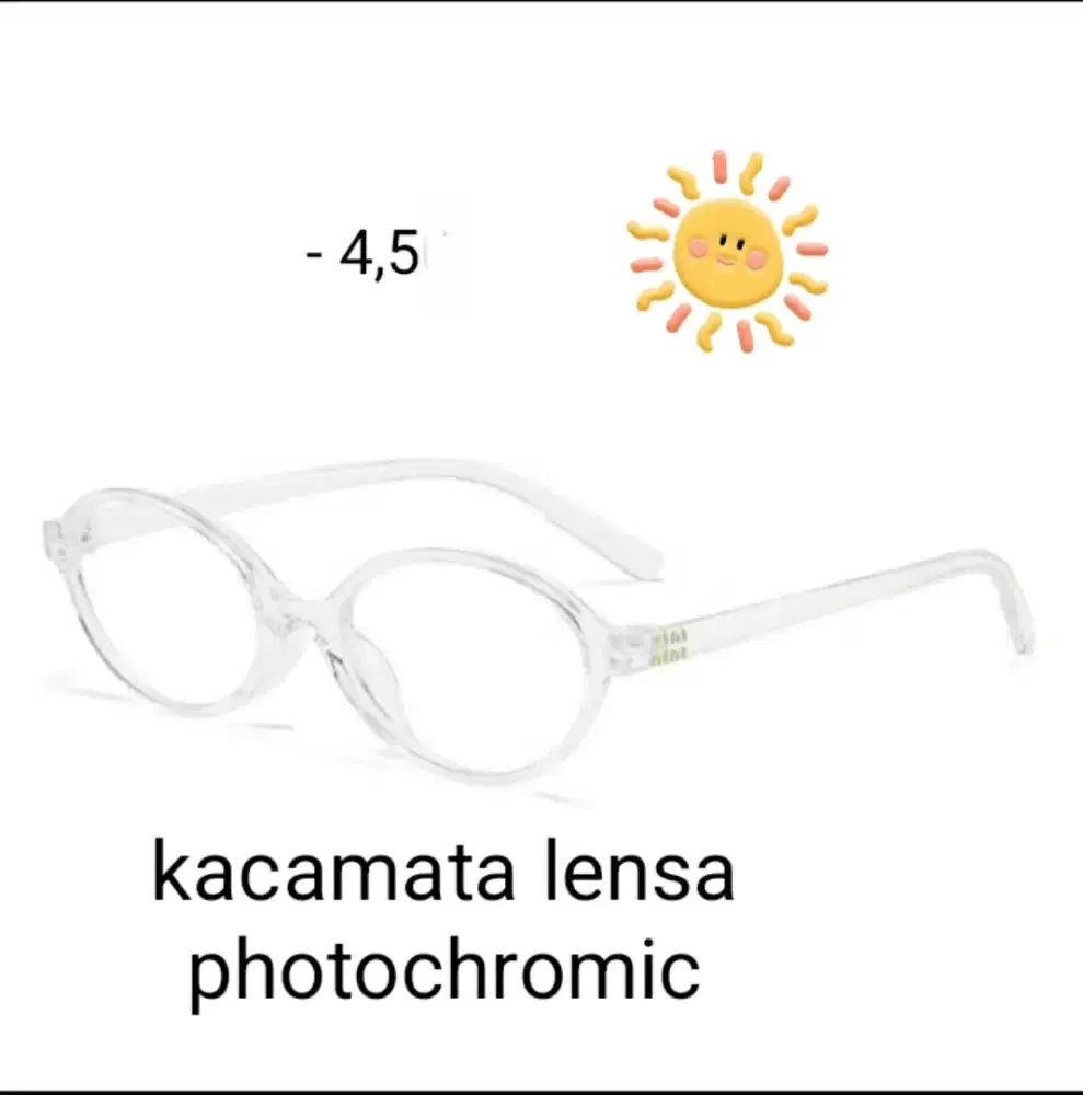 kacamata lensa photochromic minus 4,5 ori lokasi bogor  harga 400 pas