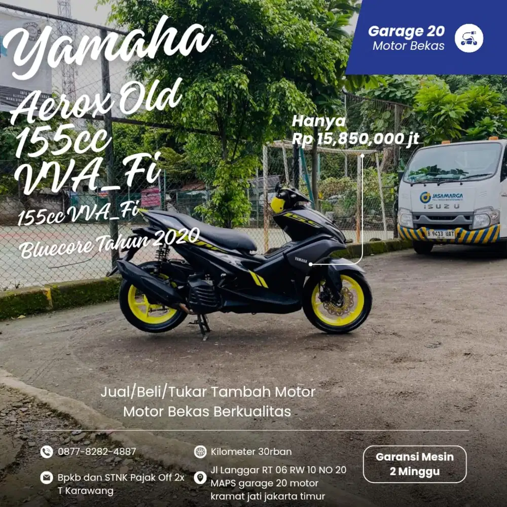 Yamaha Aerox 155cc VVA_Fi Bluecore Fi  Tahun 2020