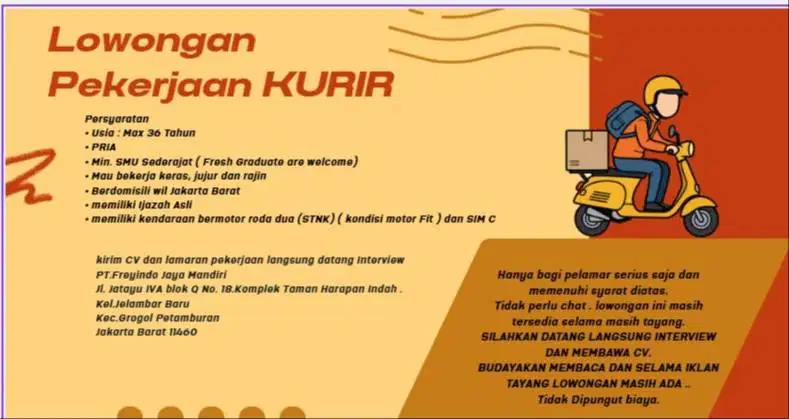 Lowongan Kerja Kurir