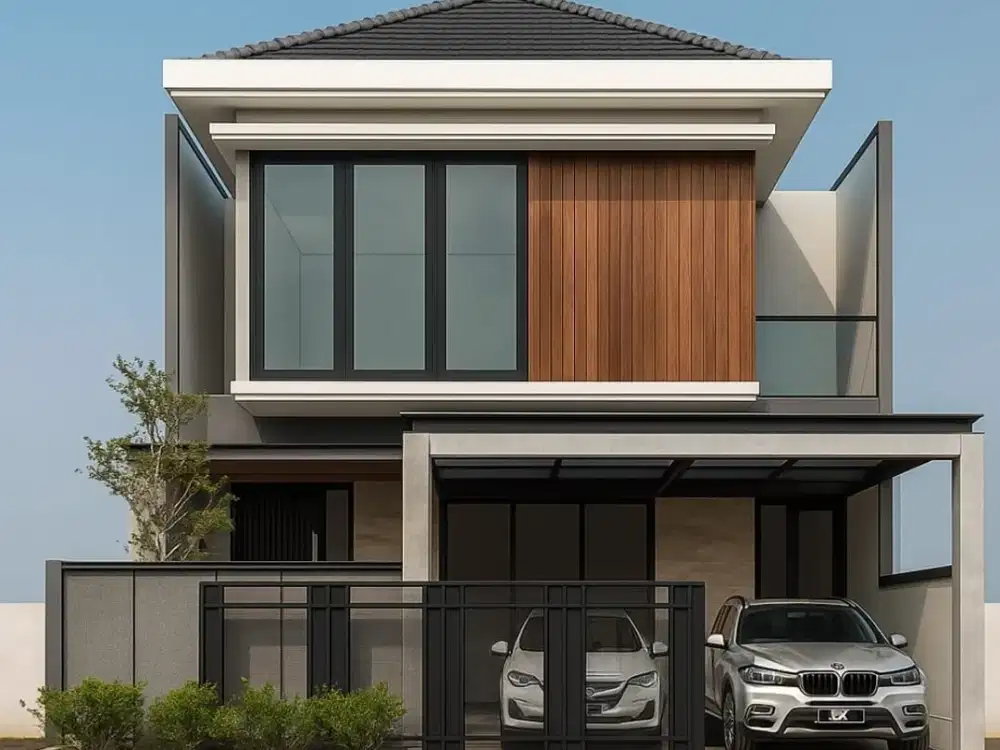 Rumah Mewah Baru Gress Minimalis lebar 10 meter di Boulevard Sutorejo