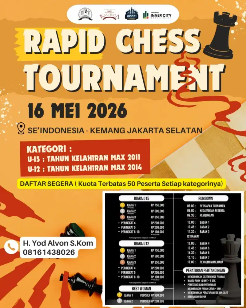 Junior Rapid Chess Tournament Kemang Jkt