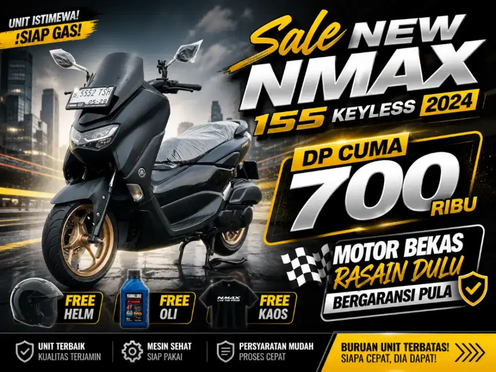 [DP 700 Ribu] New NMAX 155 Keylees 2024 Kredit Bergaransi