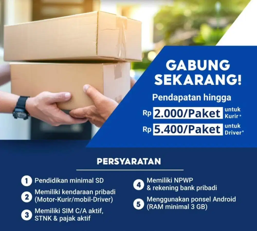 Kurir paket motor