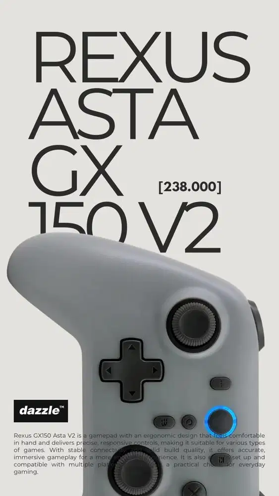 GAMEPAD REXUS ASTA GX150 GARANSI 1 TAHUN