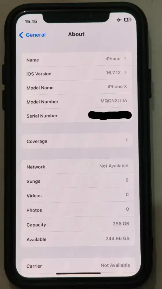 Apple iphone X 256gb
