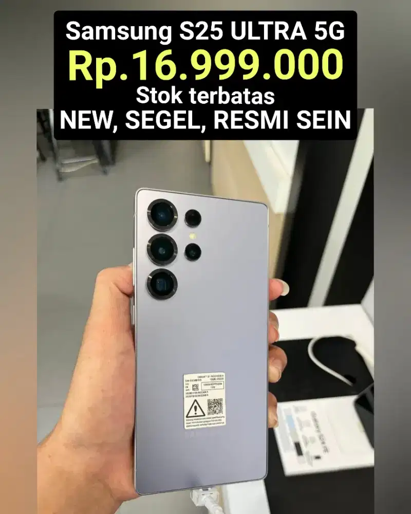 Rp.16,999. Samsung S25 ultra Harga KHUSUS,UNIT NEW,SEGEL,RESMI SEIN ‼️