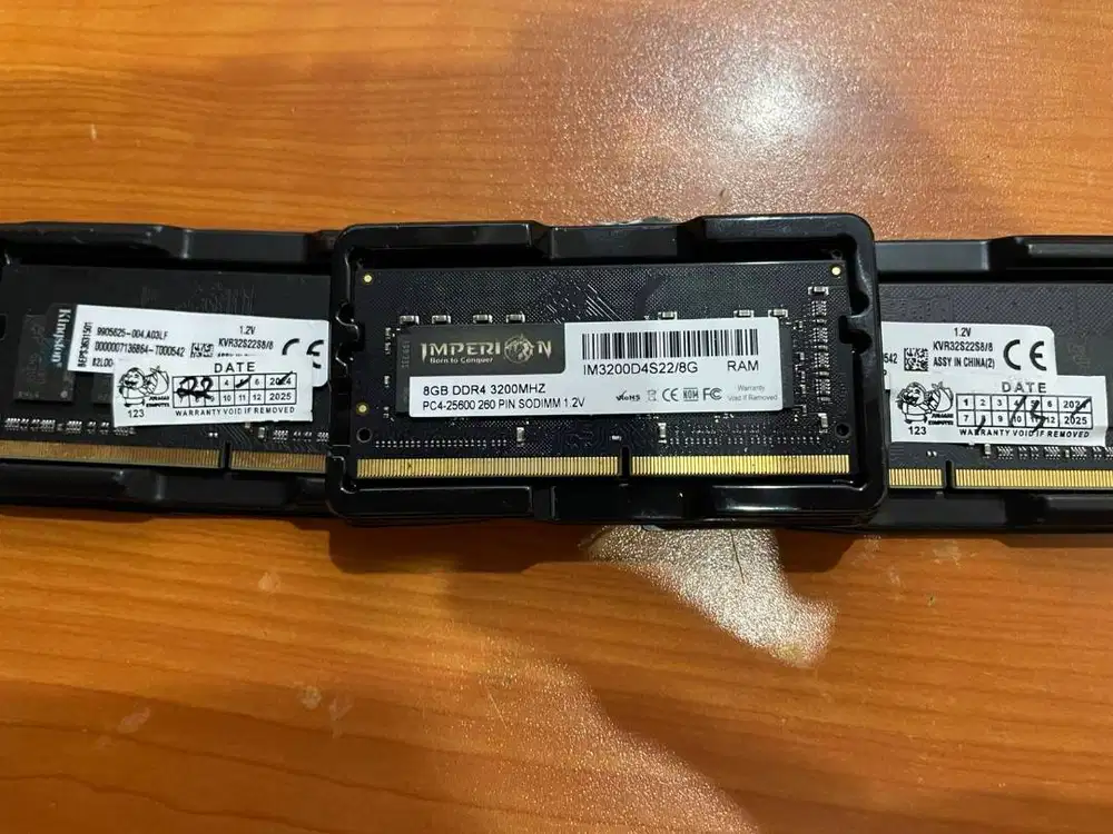 SODIMM DDR4 8GB 3200MHz Merk Kingston dan Imperion