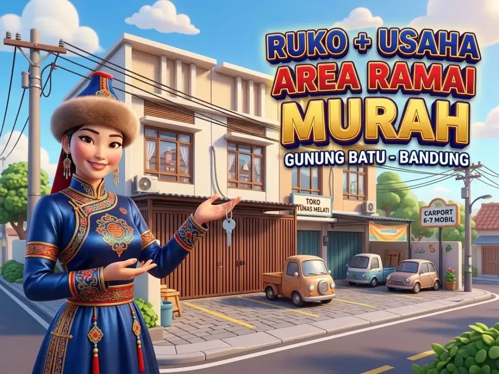 BISNIS DI AREA RAMAI INI PILIHANYA RUKO 2 LANTAI, GUNUNG BATU, PASTEUR, BANDUNG KOTA.