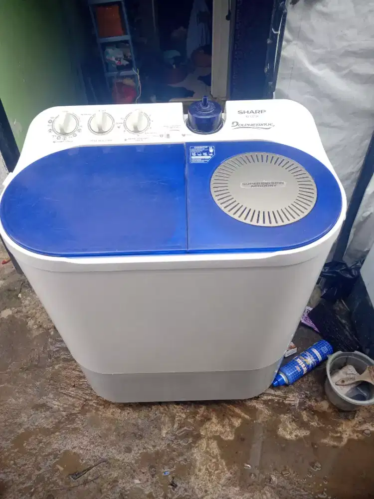 Mesin cuci 2 tabung SHARP 7,7 kg normal siap pakai nego tipis