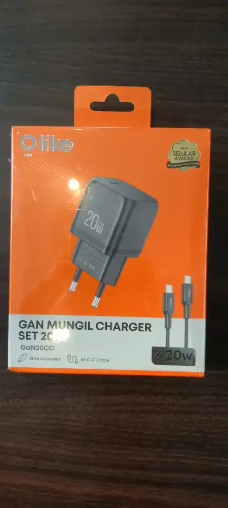 Olike GAN20CC Adapter Mini Charger USB Type C with Kabel Type-C to C
