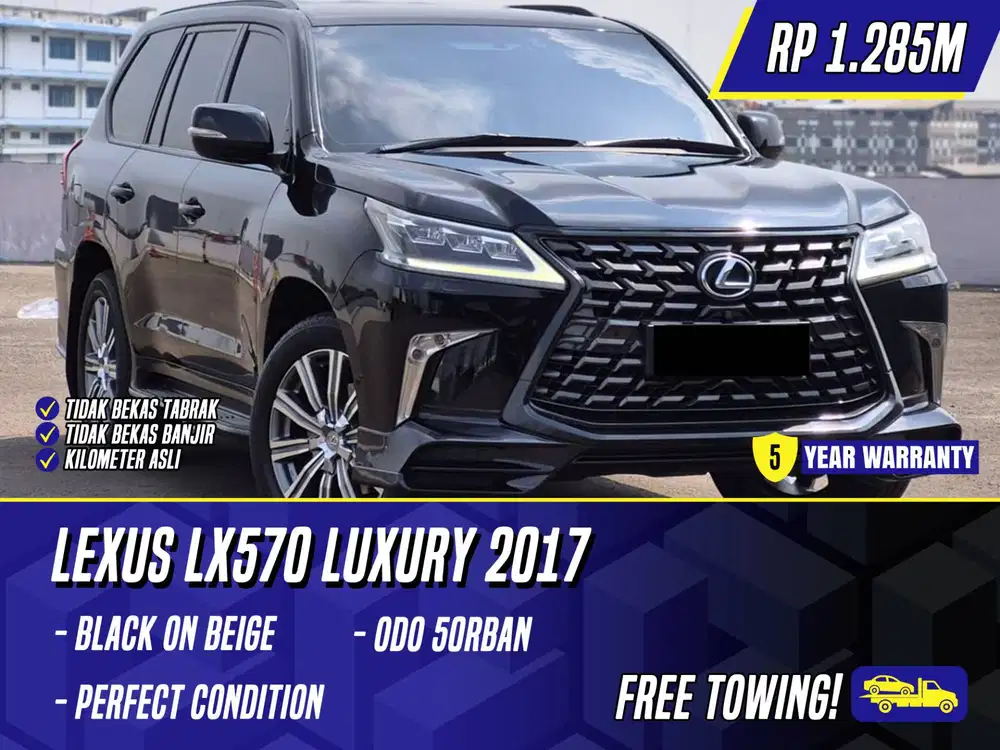 Lexus LX570 Luxury 2017 Black on Beige Hitam LX 570