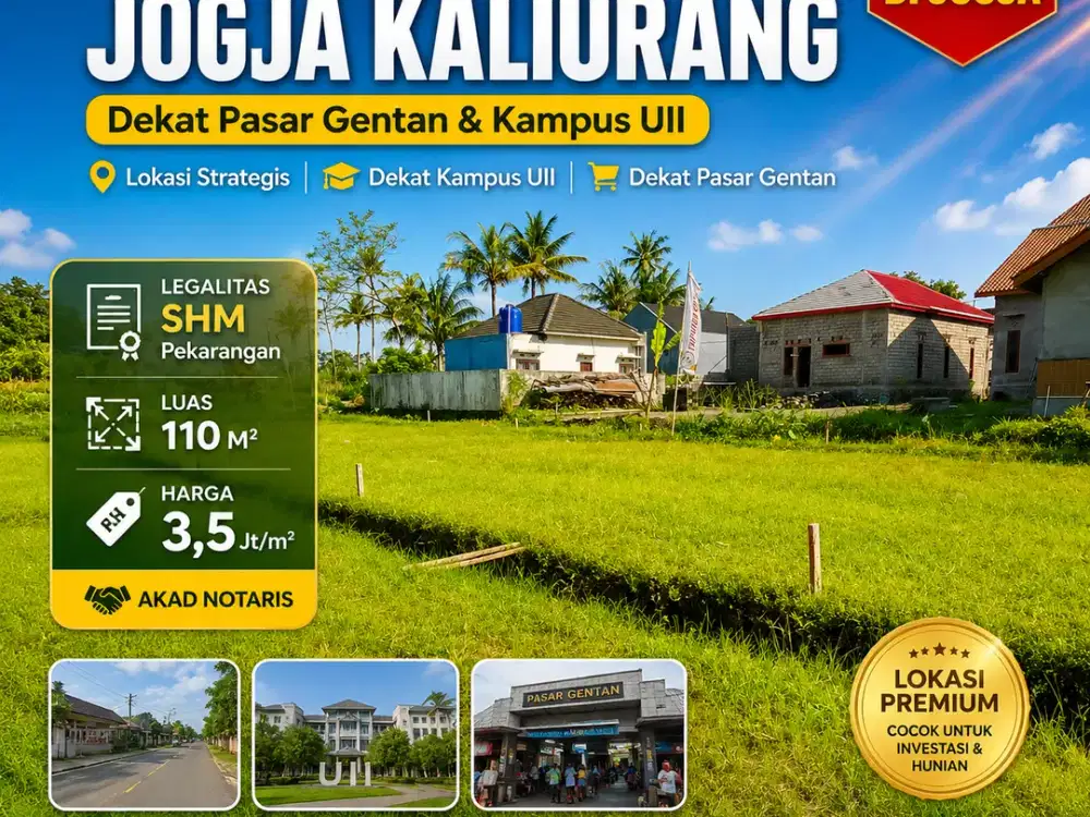 Tanah kaliurang km 10 dekat superindo &  kampus UII