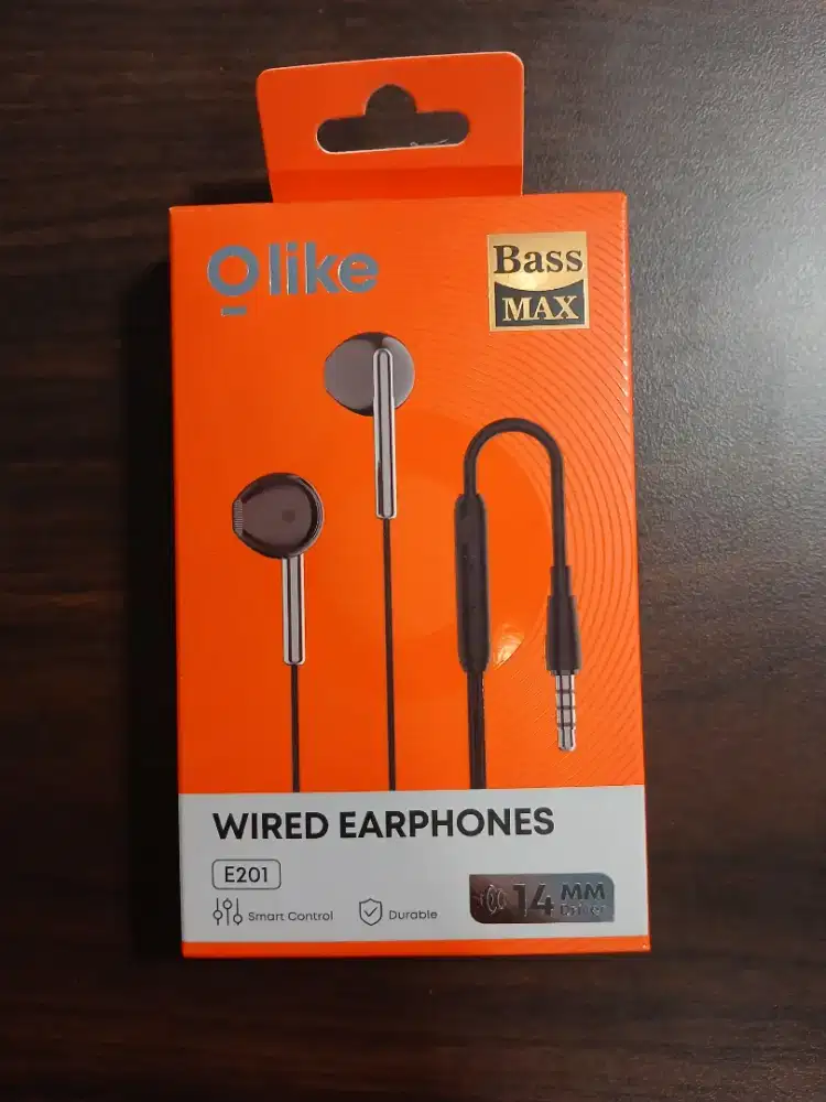Olike E201 Headset Handsfree 3.5MM Wired Earphone Mic Android Iphone