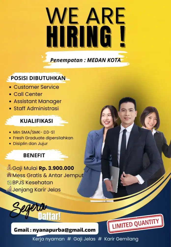 Info Lowongan Pekerjaan Cab. Medan