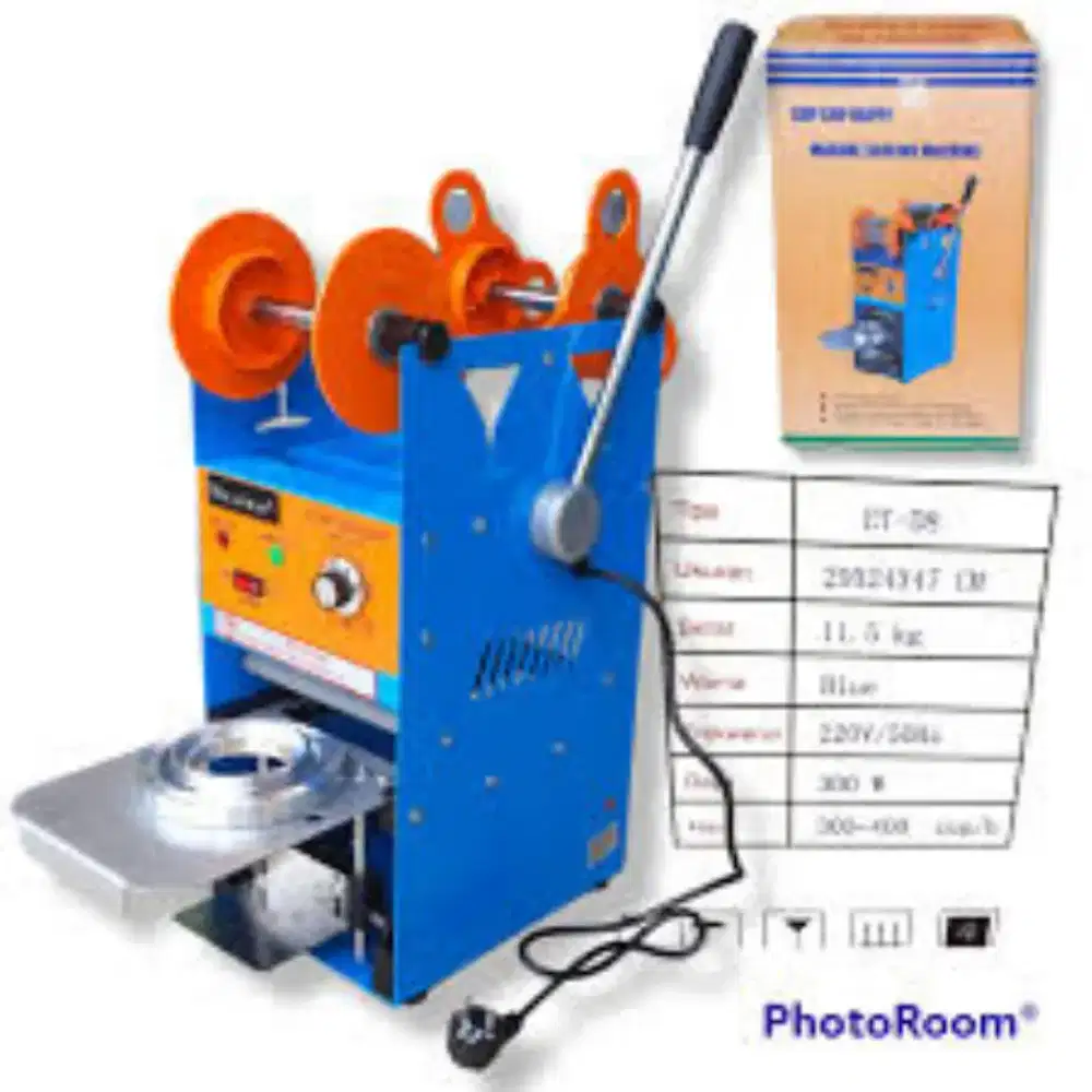 Service Cup sealer mesin press gelas