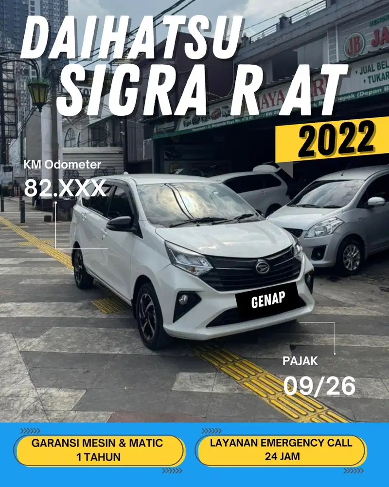 DAIHATSU SIGRA 1.2 R AT MATIC 2022 GENAP