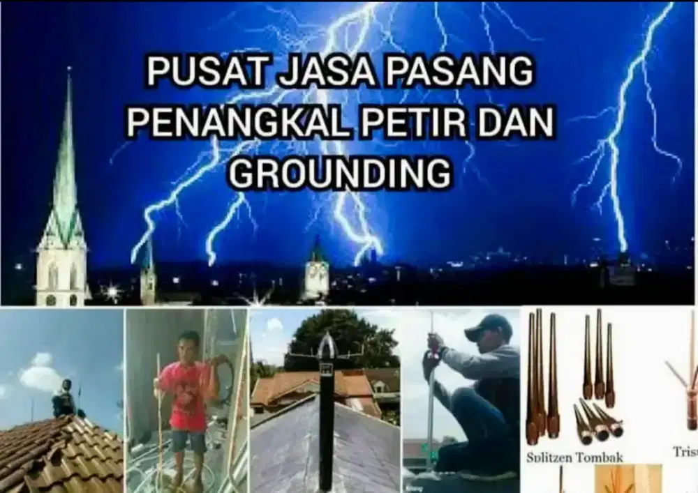 Paket Pasang Anti Petir Penangkal Petir Alat Keamanan