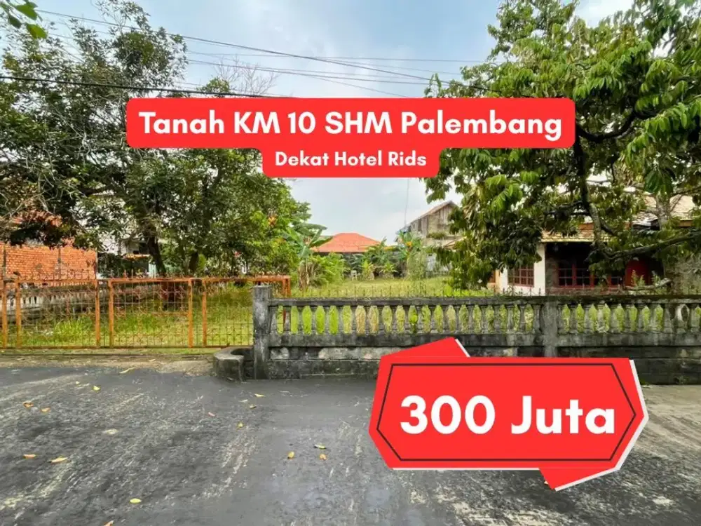 Jual Tanah Murah KM 10 Palembang Jalan Sanjaya – 120 m² SHM Dekat Jalan Utama Harga 300 Juta