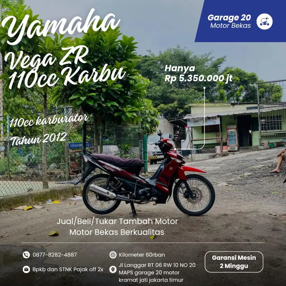 Yamaha Vega Zr 110cc Karbu Tahun 2012