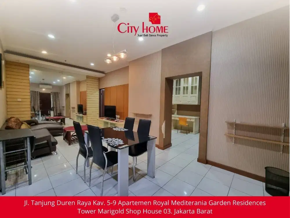 Disewakan Apartemen 3BR Full Furnished Lantai Rendah, Jakarta Barat