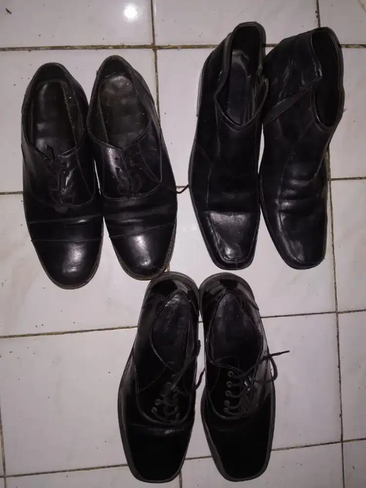 SEPATU PANTOFEL PRIA ASLI KULIT 100% UKURAN 42