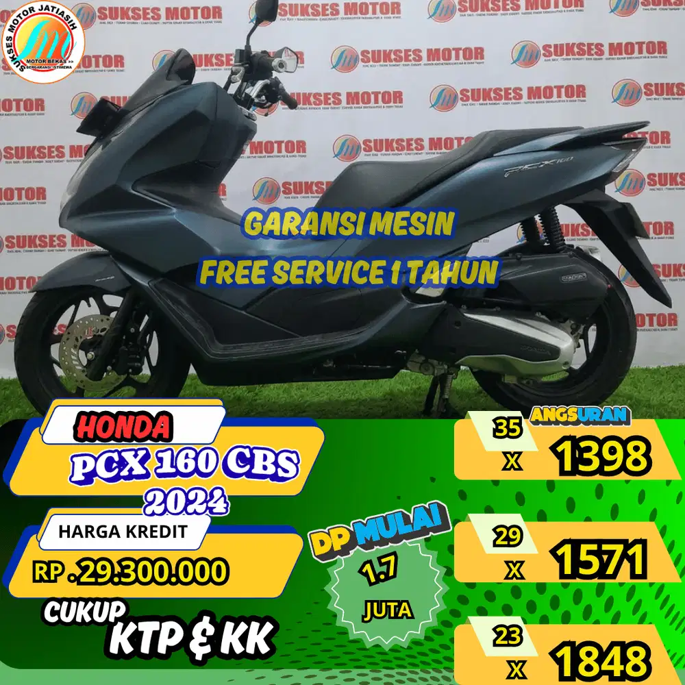 HONDA PCX 160 CBS 2024 DP & ANGSURAN TERMURAH SYRT KTP&KK(SUKSESMOTOR)