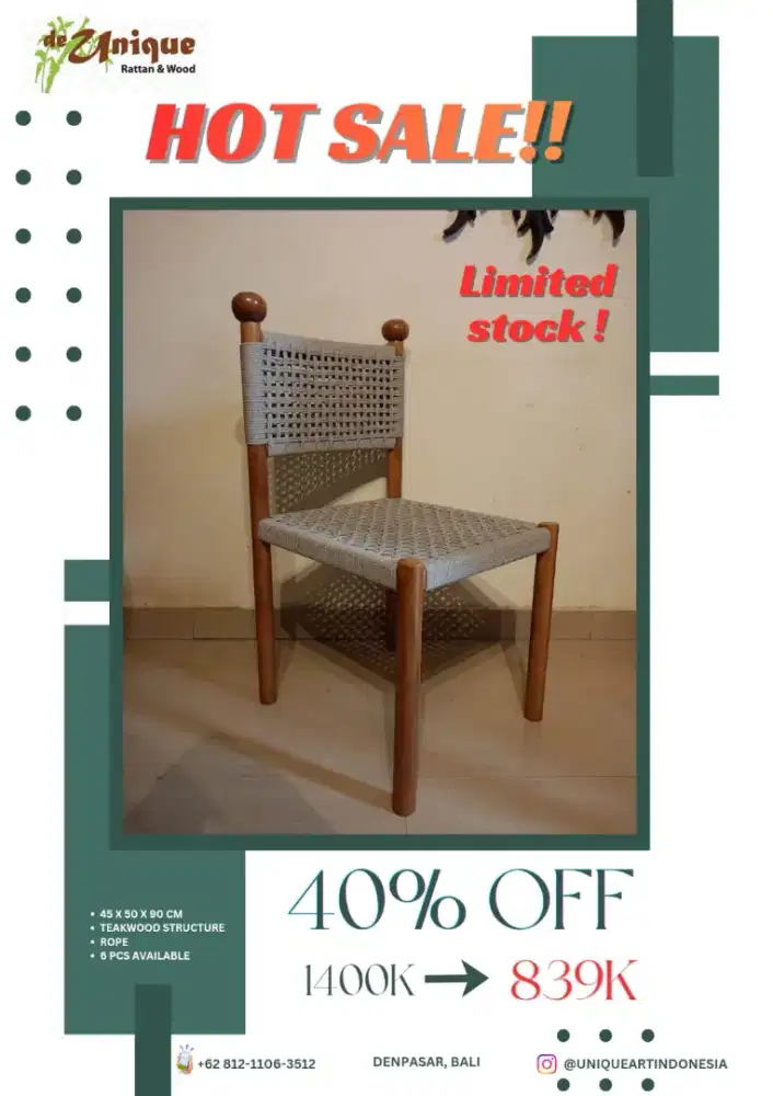 Kursi Makan Jati - Dining Chair