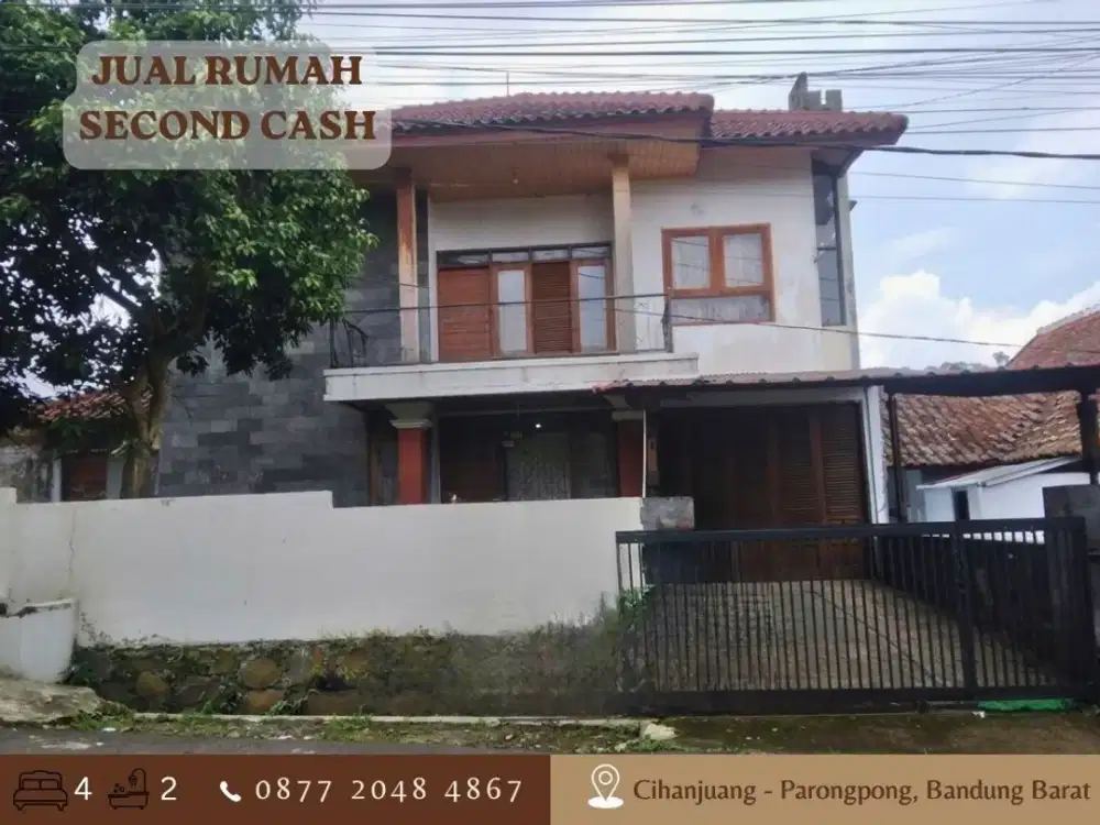 Rumah CASH Murah LT331 HOOK 2LT dkt Tol di Cihanjuang Parongpong Bandung