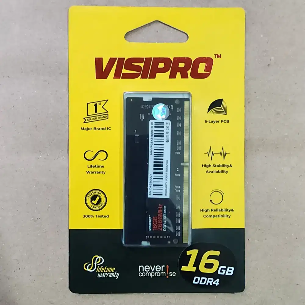 Visipro 16GB DDR4 PC 2666 SODIMM Ram Memory Laptop