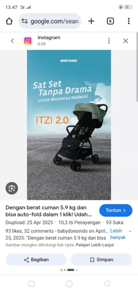 Stroller baby does merk itzi 2.0