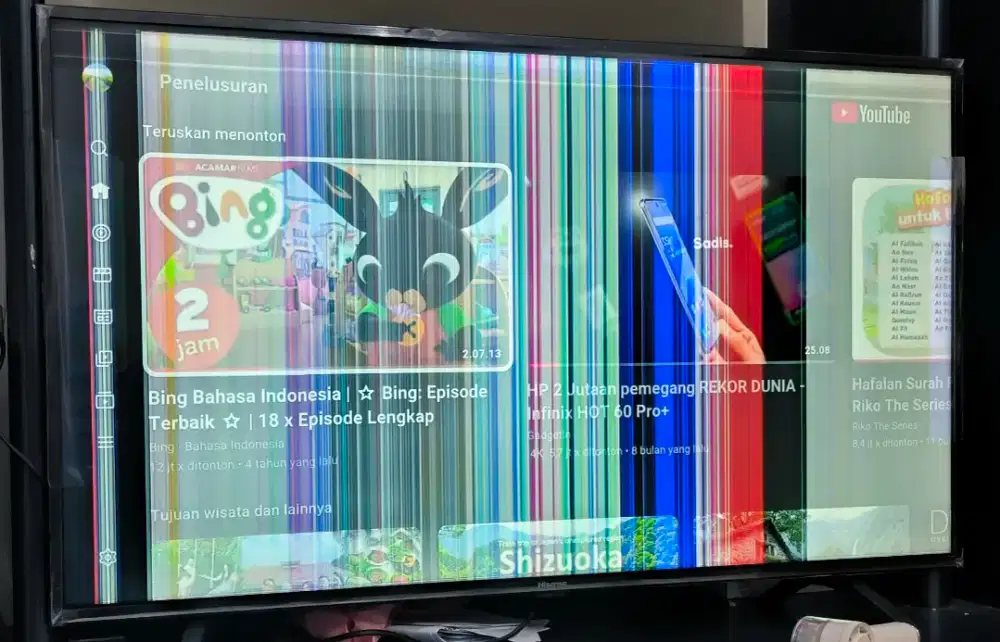 Hisense smart TV 4k 43 inci apa adanya