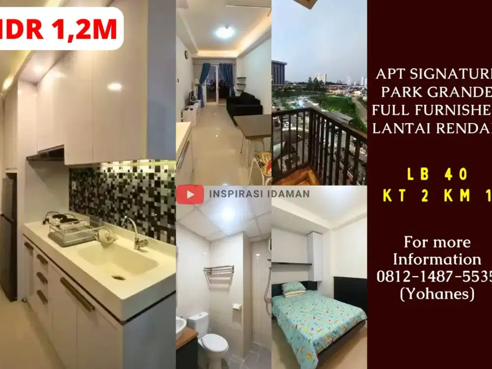 APT Signature Park Grande 2BR Full Furnished lantai rendah