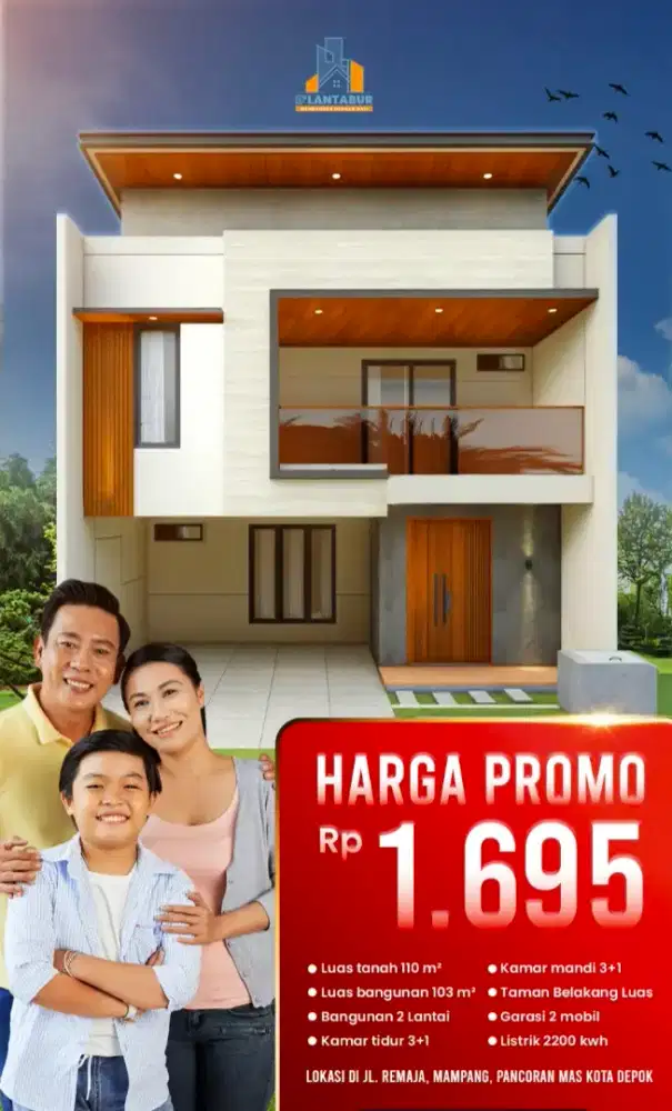 RUMAH 2 LANTAI DESAIN MODERN TROPIS