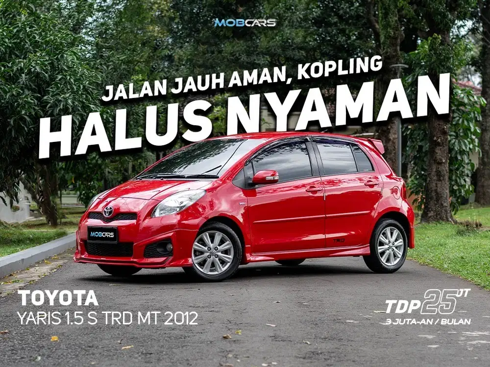 KM LOW YARIS S TRD MT 2012 MULUS MERAH TOYOTA MANUAL