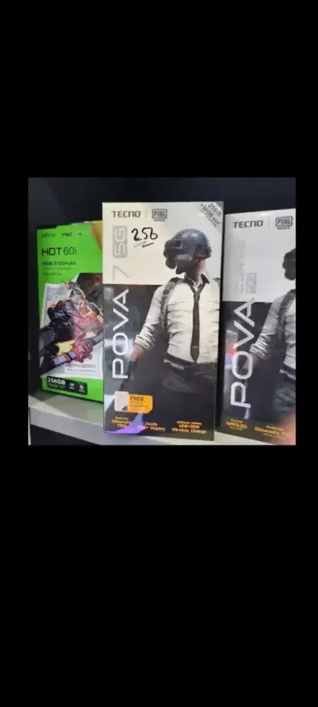 Tecno pova 7 5G ram 8gb bonus powerbank wireless charger