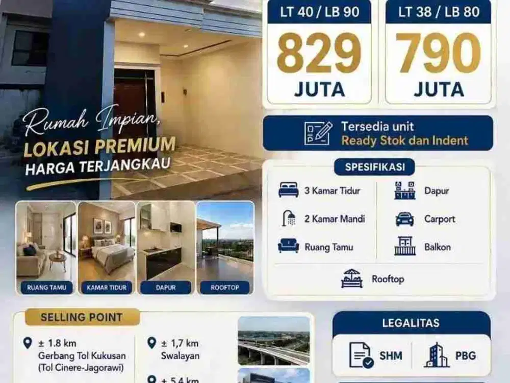 Rumah Baru Jagakarsa Jakarta Selatan Eksklusif Super Strategis, Investasi Terbaik. dengan 3 KT - 2 KM - Rooftop - Carport. Legalitas SHM. Dekat Tol Kukusan, Stasiun Lenteng Agung & Pusat Kuliner