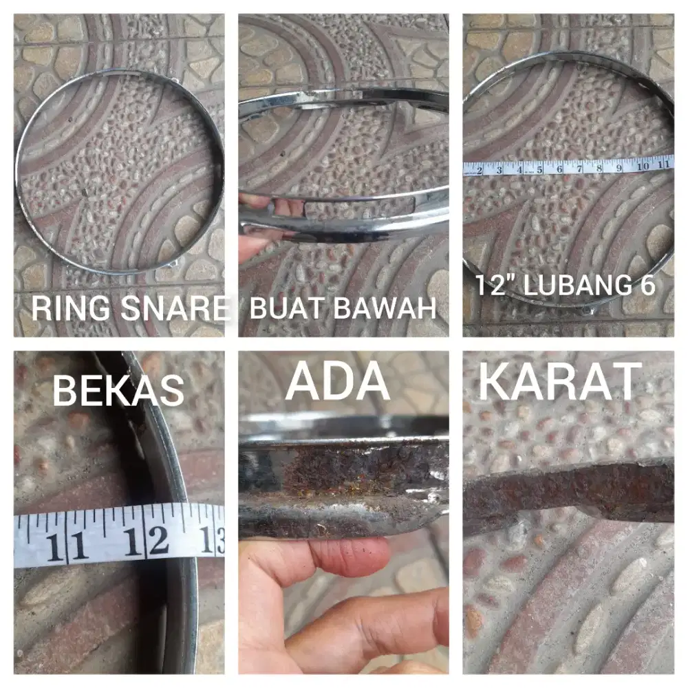 RING BESI SNARE 12 BAWAH LUBANG 6