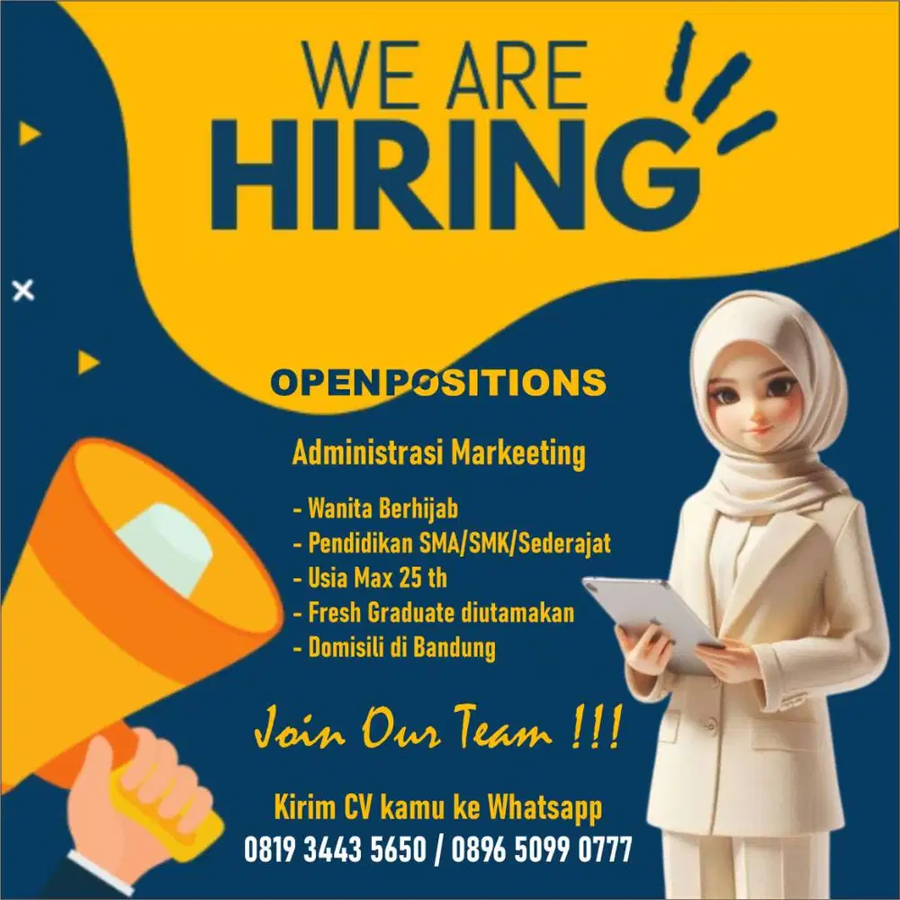 Lowongan Kerja Administrasi Digital Markeeting di Bandung