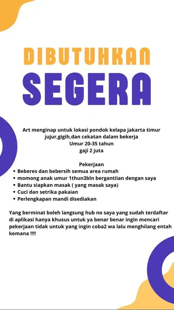 Lowongan kerja art